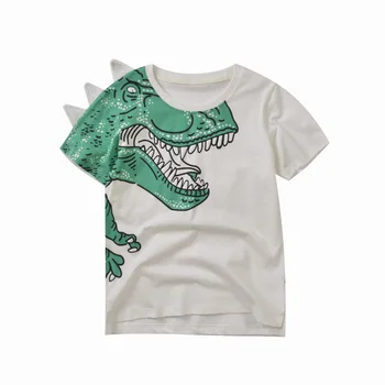 2020 Poletje novo otrok nositi Dinozaver vzorec Dečke majica otroška kratka sleeved bombaž majica s kratkimi rokavi Boys' majica