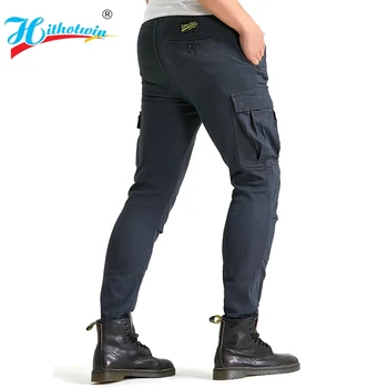 2021 Novo motorno kolo jahanje jeans modeli spadajo hlače hlače zaščitne hlače 06 zeleno-črna poslati zaščitno opremo moški Hi-118-6
