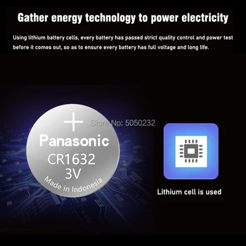 20Pcs/veliko PANASONIC CR1632 1632 DL1632 3V Lithium Baterije Celice Gumb Kovanec Baterije Kalkulator Igrača Medicinske Naprave, Baterije