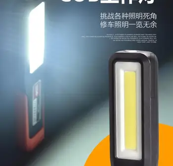 20X 6X COB LED, ki Delajo Pregled Svetlobe 18650 USB Polnilne Kampiranje Luči v Sili Luč Rdeče Strobe Opozorilo Lučka 4Modes