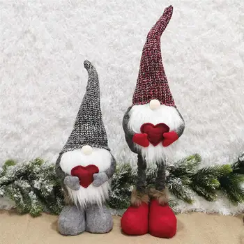 2pcs Božič Dolgimi Nogami Gnome Lutka Okraski Podaljša Stoji Elf Igrače Doma Stranka Novo Leto Dekor Otroci Darila