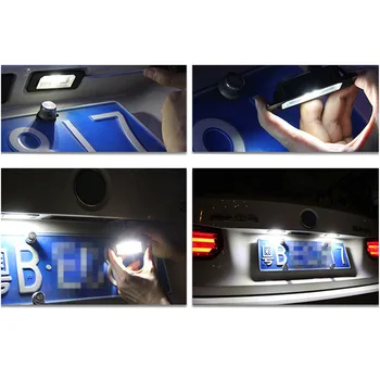 2Pcs/Set LED Številka Licence Ploščo Lučka Lučka Za Ford Focus C-MAX MK2 03-08 Čista Bela Barva Styling Avto Dodatki