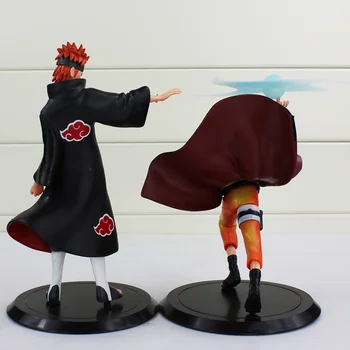 2pcs/veliko Vroče Anime Naruto Bolečine Yahiko + Naruto Uzumaki PVC Dejanje Slika Zbirateljske Model Igrača Brezplačna Dostava 16-18 cm