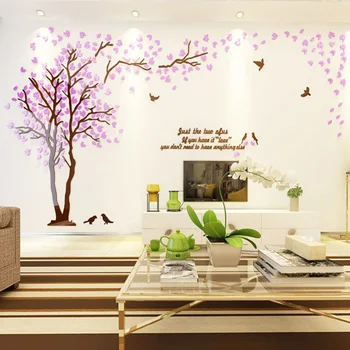 3D ustvarjalne drevo stenske nalepke tri-dimenzionalni spalnica, dnevni prostor kavč, TV ozadju stene doma akril dekorativne tapete