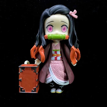 3pcs/set Q. ver Kimetsu ne Yaiba Nezuko Tanjirou Zenitsu PVC Dejanje Slika 10 cm Anime Demon Slayer Figur Igrače