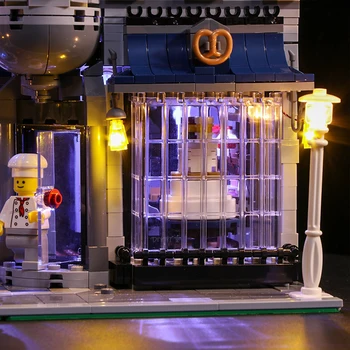 4 Paketi Led Svetloba Nastavite Za Lego City Ulica Eno svetilko, baterije box USB Za lego /pin/ Ustvarjalca Hiša DIY Igrače(Poseben priključek)