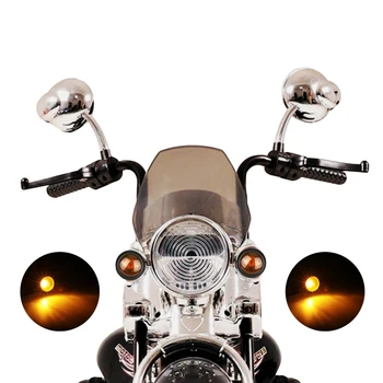 4Pcs Motocikel smerokaze Kazalniki Oranžna Črna Bullet Vključite Opozorilne Luči Lučka Blinkers Za Skuter Motor Za Harley