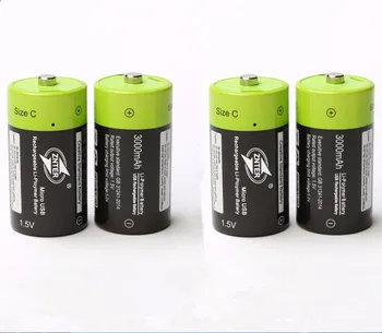 4pcs ZNTER Novo 1,5 V C 3000mAh USB polnilne baterije, medicinske opreme uho detektor za polnjenje litij baterija