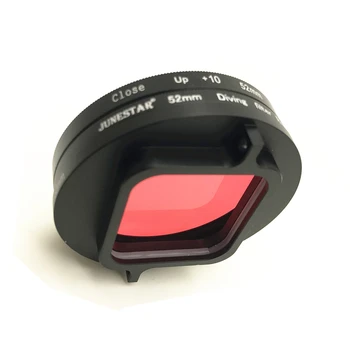 52 mm Adapter + Rdeča / Magenta Vijolično Potapljanje Filter + 10X Blizu Makro, Podvodni Barvne Korekcije Filter Komplet za GoPro Hero 6 5
