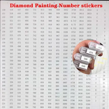 546pcs Diamond Slikarstvo Škatla za Shranjevanje Številka Etikete, Nalepke Diamond Slikarstvo Pribor Nalepke Diamond Vezenje orodja