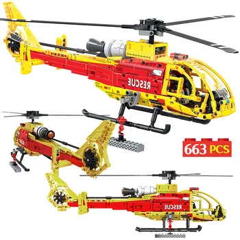 663PCS Mesto Policija Malo Antilopa Letalo gradniki Tehnični Vojaški Helikopter, Letališče Opeke Igrače za Otroke