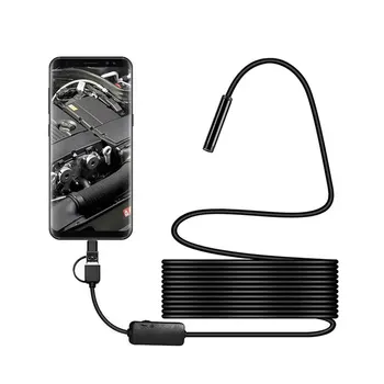 7.0 mm Endoskop Fotoaparat 640*480P HD USB-Endoskop s 6 LED 1~10m Kabel Nepremočljiva Pregled Borescope za Android PC tipa c