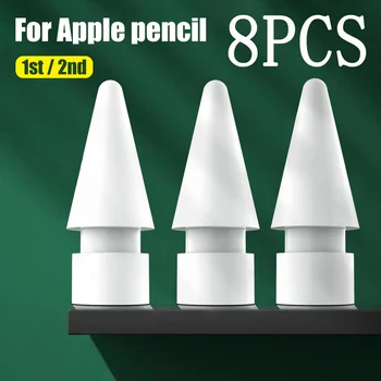 8 kos Rezervni Nib Zamenjava Nasvet Združljiv Za Apple Svinčnik 1 2 Generacije pisalo zaslon na Dotik pri apple svinčnik iPad 2 pisalo