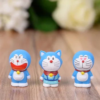 8pcs 3cm Anime Catoon Srčkan Doraemon Mini lutke PVC Akcijska Figura, igrače darilo Zbirateljske Model Igrače Dekleta, Fantje, Otroci Dar,