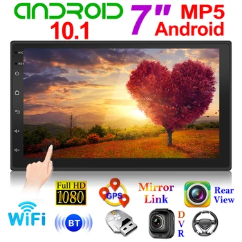 9210S Quad Core Android 10.1 Avto Radio Multimedijski Predvajalnik Videa 7 palčni Zaslon Auto Stereo Dvojno 2 DIN WiFi, GPS, Vodja Enote