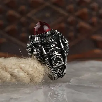 925 sterling srebro moški prstan pravi kamen Nakit modni letnik Darilo za vse velikosti moda za moške in ženske, izdelana v turčiji novi trgovini