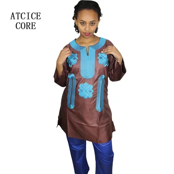 Afriška gospa oblačila vrhu in hlače dveh osebnih računalnikov različnih barv dashiki design vezenje bo ustrezala DP191#