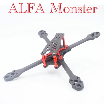 ALFA Pošast 6 mm Ogljikovih Vlaken 5/6/7inch FPV Freestyle stretch X Quadcopter Frame kit RC Brnenje