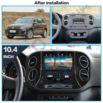 Android 9.0 Jedro Vertikalnih Zaslonu avtomobilskega Zvočnega sistema GPS Navigacija Za Volkswagen Tiguan 2010-2016 Auto Radio Glavo Enota Multimedijski Predvajalnik
