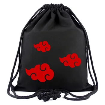 Anime Naruto Platno Vrvico za zavezovanje vreče Uchiha Sharingan Nahrbtnik Ženske Kozmetične Stringbag Fantje Dekleta Priložnostne Plaži Vrečko za Copate Vrečka