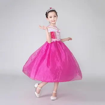 Aurora Dekle Oblačila Za Spanje, Cosplay Princesa Karneval Halloween Kostum Stranka Dekle Oblačenja Lepoto Božič 4 8 10 Let