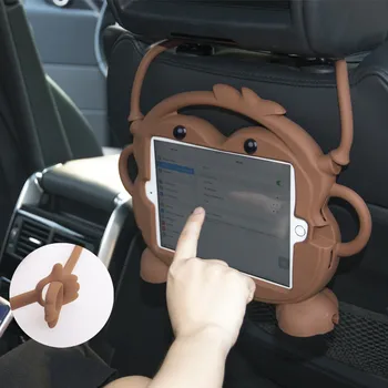Avto Sedež Nazaj Tablični Primeru za iPad mini 1 2 3 4, Vzglavnik Gori Imetnik Silikonski Pokrov Z Oporo za Otroke, Otroci, Dom Postelja