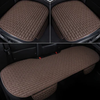 Avto sedeža spredaj/zadaj, lan sedež zaščito blazine avtomobilske sedežne blazine protector ploščica avto kritje mat zaščito