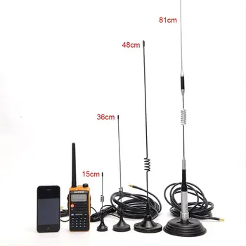 Baofeng Avto Antena za Baofeng UV-5R 888s dvosmerni Radijski Dual Band Magnetni VHF/ UHF Antene, Višina 81 cm