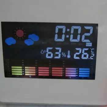 Barva LED Zaslon Budilka Termometer Tabela Datum In Čas Vremenska Napoved Zaslon Projektorja Koledar Polnilnik USB Tabela Ura