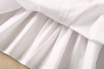 Bele Obleke S Vezenje Ovratnik 2020 Nov Modni Kratek Rokav Nad Kolena Ženske Obleke Poletje