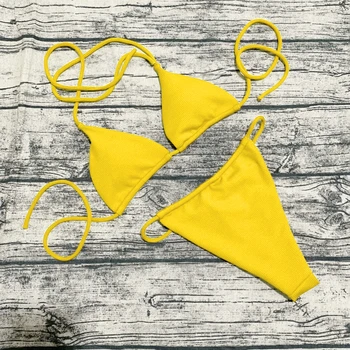 Bikini 2020 Seksi Ženske Kopalke Bikini Push Up Kopalke Trdna Plažo Kopalke Tangice Biquini Bikini Komplet
