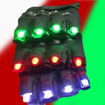 Brezplačna dostava New Visoke kakovosti zeleni laser rokavice nočni klub bar pogodbenica dance pevka ples rekviziti DJ mehanske rokavice LED luči