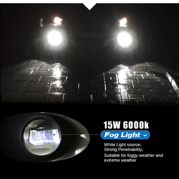 Buildreamen2 2v1 Funkcijo Avto LED Projektor Meglo Lučka + Dnevnih Luč 12V Za Ford Figo Bn+ Bn 2016