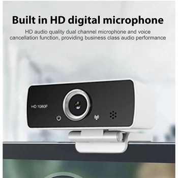 Buyee 1080P USB Webcam Kamero z Mikrofonom na Spletu Poučevanja Živo Konferenca Dela Video Ročno Ostrenje Spletna kamera