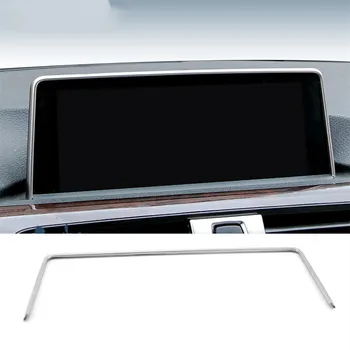 CNORICARC Avto nadzorna plošča Navigacijske NBT Zaslona Okvir Dekorativni Pokrov Trim Nerjavečega Jekla Za BMW 1/2/3/4 serije f20 f30 f32 f22