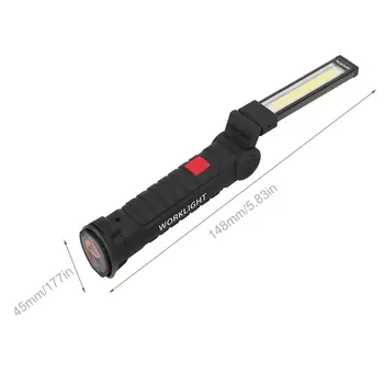 COB Delovna Svetilka LED Svetilko Vozila Popravilo Svetilk, USB Polnilne Magnetni 360 rotacijski Prenosne Luči