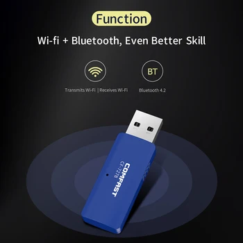 COMFAST USB WiFi Bluetooth 4.2 Adapter za Ključ 1300Mbps 2.4 G+5.8 G Antena, Dual Band Brezžični Zunanji Sprejemnik Omrežna Kartica