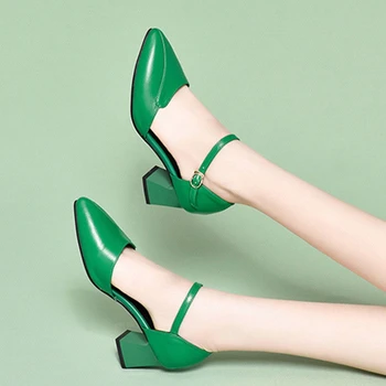 Cresfimix sapato feminino dame visoke kakovosti pu usnje, visoke pete, čevlji za office ženske mode zelena stranka črpalke a5983b