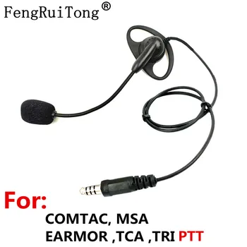 D-type taktično slušalke, nastavljiv mikrofon palico, NATO Vtič za COMTAC MSA EARMOR TCA TRI storitve PRITISNI in govori za Walkie-talkie prc152 PRC148