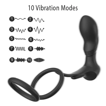 Daljinski upravljalnik z vibriranjem Prostate Massager, Moški Analni Vibrator za Moške Prostata Stimulator Nepremočljiva Butt Plug Sex Igrače za Odrasle
