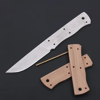 Damask nož rezilo, nož, zaradi česar DIY kompleti fiksno rezilo Lovski Nož nož za kampiranje