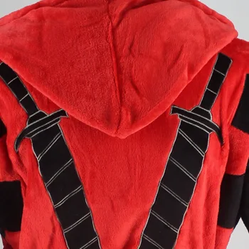 Deadpool Superheroj Cosplay Kopel Robe Za Otroke, Odrasle Halloween Kostum Anime Doma Sleepwear Pižamo Kopalni Plašč Za Moške Flanela