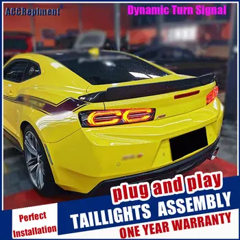 Dinamičen zavoj signal rep luči Za Chevrolet Camaro, zadnje luči LED DRL Teče luči Zadaj, parkirna luč zavorna luč 2016-2019