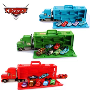 Disney Pixar 3 Stric McQueen in Chick Hicks tovornjak model lahko sprejme avtomobilov prevoz kontejnerjev tovornjak za igrače otroke, igrače darilo