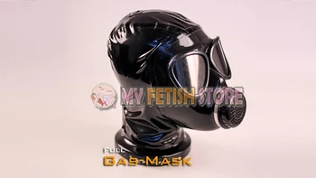 (DM503) vrhunska latex gume polno glavo osvojiti plinsko masko, fetiš kapuco za dodatno opremo dihalno opremo za nadzor iz lateksa fetiš obrabe