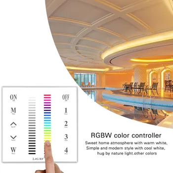 Dotik, Plošča Skupine Sinhronizacija RGBW LED Krmilnik Zatemnilno Stikalo DC 12V 24V 2.4 G RF Brezžični Daljinski upravljalnik za RGBW LED Trakovi Luči