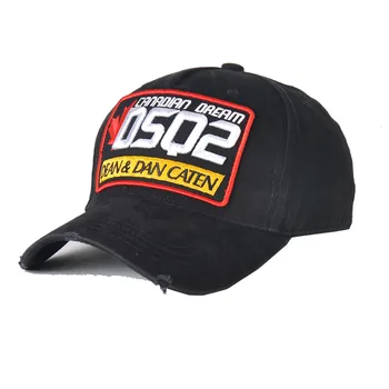 Dsq2 blagovne znamke klobuk moških Baseball Caps bombaž DSQ Črke unisex Nastavljiv Baseball Caps Visoke Kakovosti Dsq Logotip črno kapo za moške