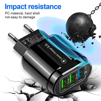 EU/ZDA Vtič USB Polnilec za Hitro Polnjenje 3.0 Za Telefon Adapter Za Huawei Samsung Tablični računalnik Prenosni Steno Mobilni Polnilnik Hitro Polnilnik