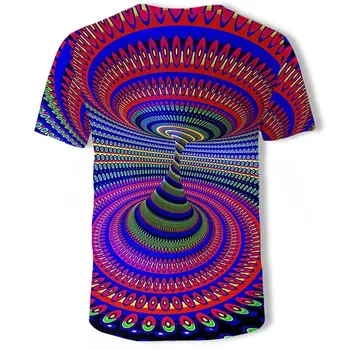 Galaxy Prostor, T-majice, Moške Psihedelični Tshirt Natisnjeni Omotica Tshirts Priložnostne Črna Luknja Tiskanje Črna majica 3d-2019