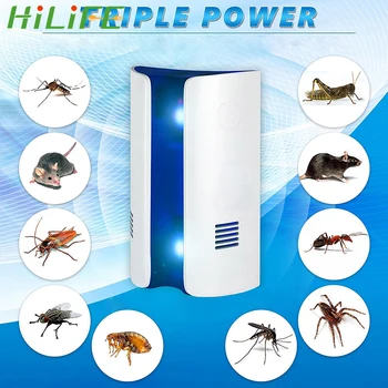 HILIFE EU/ZDA/VB Plug Kruh Tip Ultrazvočni Pest Repeller Miško Škodljivcev Repelenti Elektronski repelenti proti komarjem za Glodalce Nadzor